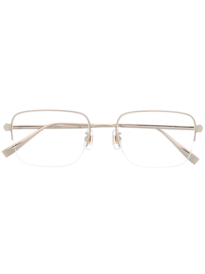 Dunhill Rimless Rectangular Eyeglass Frames In Gold