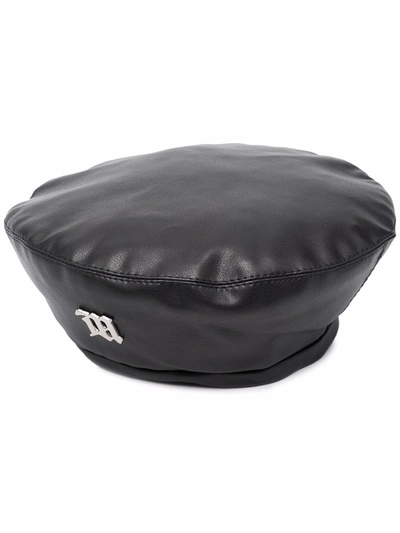 Misbhv Vegan Leather Beret Black - Atterley