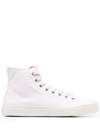 Maison Margiela Tabi Canvas High-top Sneakers In White