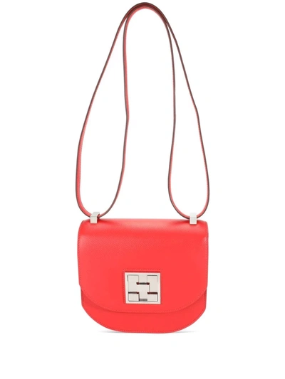 Pre-owned Hermes  Mosaique Au 24 17 Shoulder Bag In Red