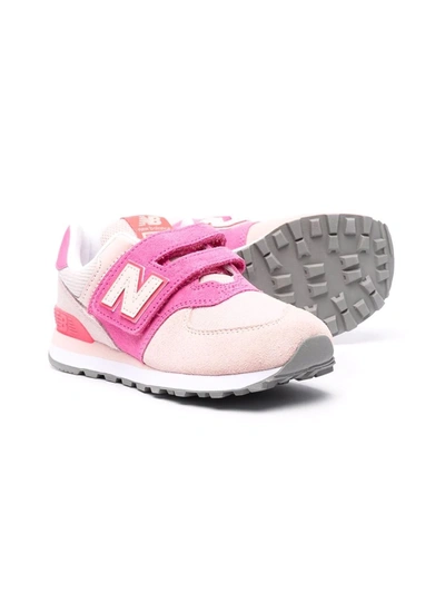 New Balance Kids' Touch-strap Trainers In Pink