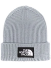 The North Face Mens Tradewinds Grey Logo-embroidered Knitted Beanie