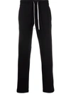 EMPORIO ARMANI DRAWSTRING LOGO-PRINT TRACK PANTS