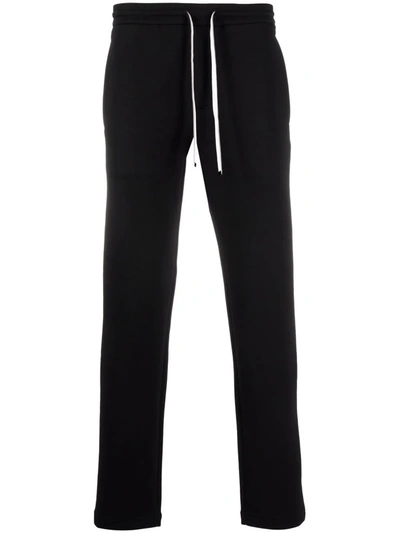 EMPORIO ARMANI DRAWSTRING LOGO-PRINT TRACK PANTS