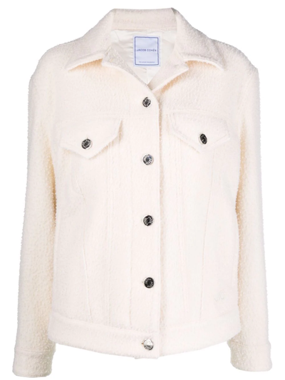 Jacob Cohen Textured Wool Jacket In Neutrals