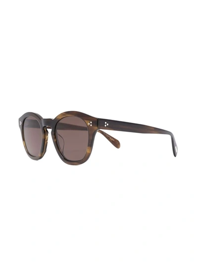 Oliver Peoples Tortoiseshell-effect Square Sunglasses In Brown