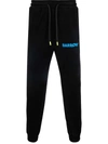 Barrow Terry Cloth Pants Black Velour Trackpant With Smile Patch