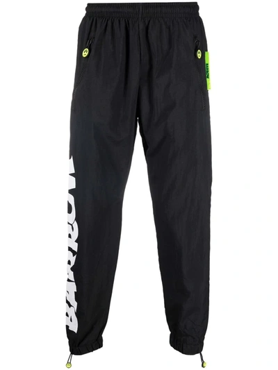 Barrow Black Logo-print Leg Track Trousers In Multi-colored