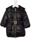 BALMAIN BELTED PADDED COAT