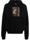 Off-white Fw21 Pattern Alphabet Printing Drawstring Pullover Version Black