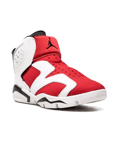 Jordan Kids' Air  6 Retro Little Flex Sneakers In White