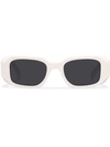 Prada Symbole Rectangle-frame Sunglasses In Grey