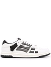 Amiri Skeleton Leather Low-top Sneakers With Distinctive Graphics In White