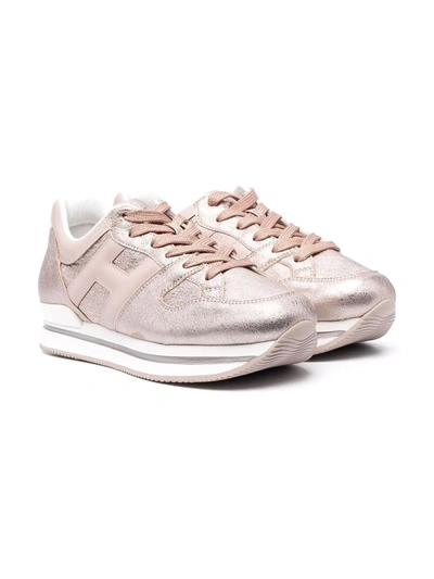 Hogan Teen H-logo Trainers In Pink