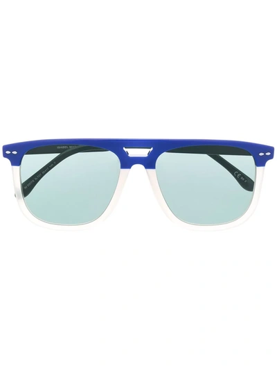 Isabel Marant Eyewear Logo Colour-block Sunglasses In Blue