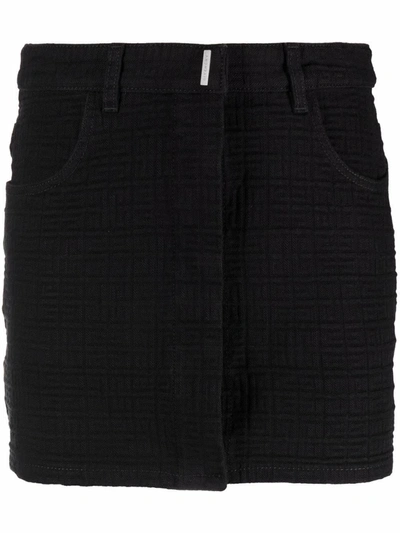 Givenchy Logo-monogram Mini Skirt In Black