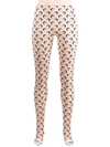 Marine Serre Moon Printed Jersey Stirrup Leggings In Nude