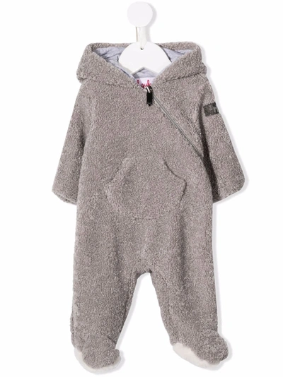Il Gufo Babies' Textured Bunny-ears Bodysuit In Grey