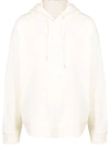 JIL SANDER DRAWSTRING LONG-SLEEVE COTTON HOODIE