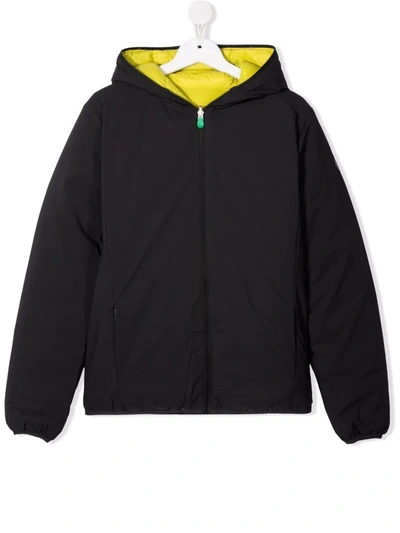 Save The Duck Teen Oliver Reversible Jacket In Black