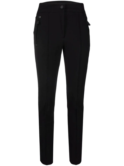 Moncler Zip-pockets Slim-cut Trousers In Black