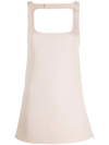 Courrèges Pink Workwear Mini Dress In Neutrals