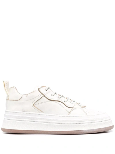 Buttero Circolo Low-top Leather Trainers In Nude