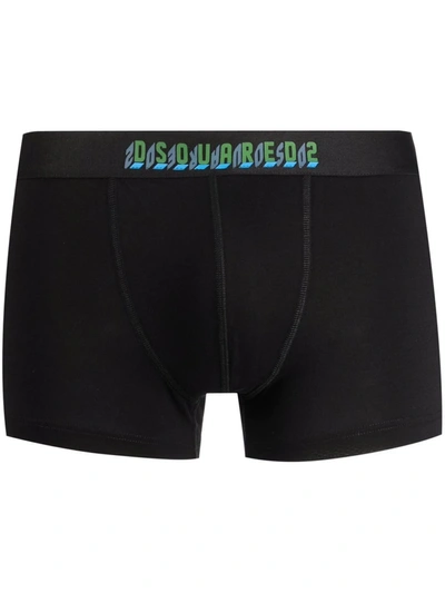 Dsquared2 Logo-waistband Boxer Briefs In Black