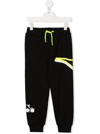 Diadora Junior Kids' Logo Track Trousers In Black