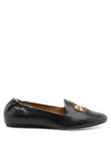 Tory Burch Eleanor T-medallion Loafers In Black