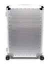 Fpm Milano Spinner 76cm Studded Aluminum Suitcase In Silver