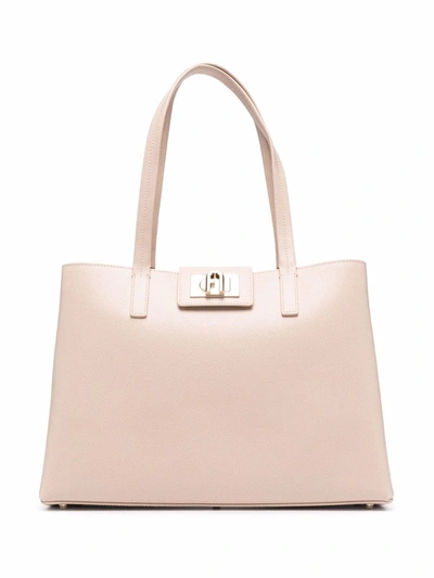 Furla Shopping 1927 L Ballerina Leather Tote In B4l00 Ballerina I