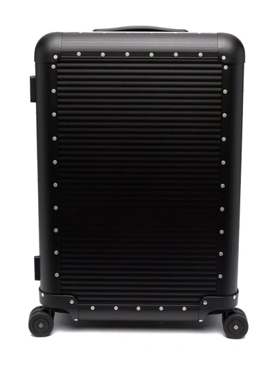 Fpm Milano Bank Spinner 68 Check-in Suitcase In Caviar Black