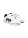 Premiata Graphic-print Touch-strap Sneakers In White