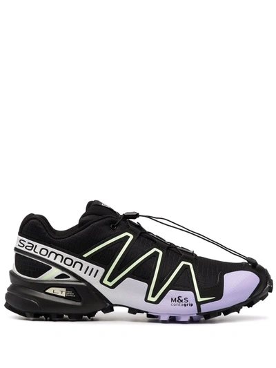 Salomon Speedcross 3 Trail Running Shoes In Black,purple,green