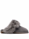 Ugg Womens Grey Scuff Sis Sheepskin-lined Suede Slippers In Charcoal