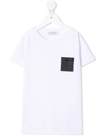 Paolo Pecora Teen Logo-patch Cotton T-shirt In White