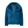 Apparis Milly Faux Fur Oversized Short Coat In Stone Blue