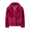 Apparis Long-sleeved Faux-fur Coat In Rasberry