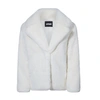 Apparis Milly Faux Fur Short Coat In Ivory