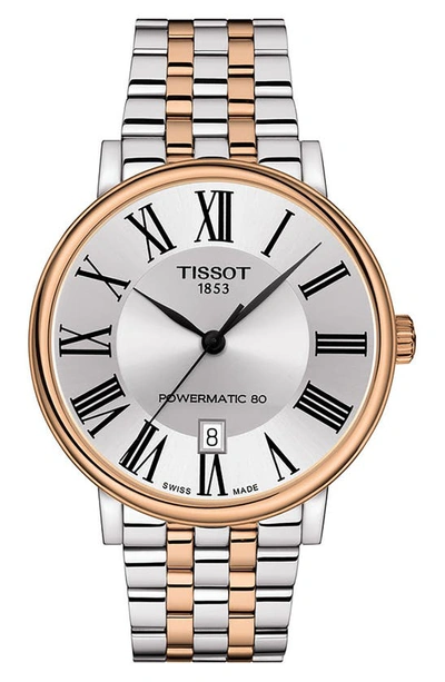 Tissot Carson Premium Powermatic Bracelet Watch, 40mm In Silver