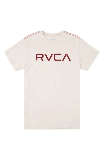 Rvca Big  Logo T-shirt In White W/ Red