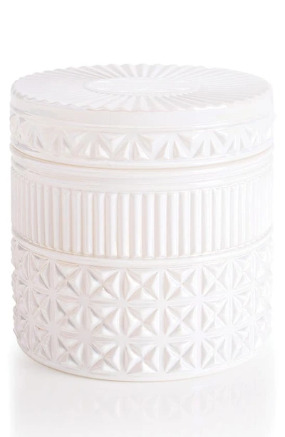 Capri Blue Gilded Muse Jumbo Faceted Jar Candle In White