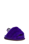 Ugg Kids' Fluff Yeah Genuine Shearling Slide Sandal In Violet Night