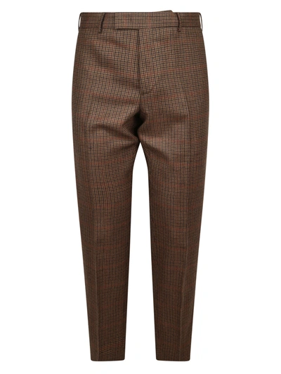 Pt01 Pantaloni Lana Fancy Galles Mar In Brown