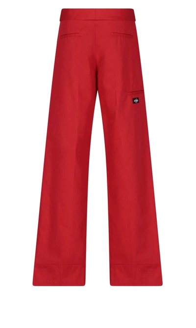 Raf Simons Wide-leg Tailored Trousers In Red