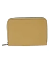 Jil Sander Logo Stamp Zip-around Wallet In Natural