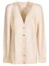 Maison Margiela Button-up Knitted Cardigan In Cream