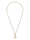 Jacquemus Gold-colored Chain Necklace With Chiquito Pendant In Brass And Bronze Woman