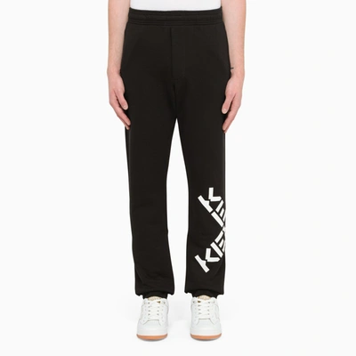 Kenzo Mens Black Sport Logo-print Cotton-blend Jersey Jogging Bottoms Xs